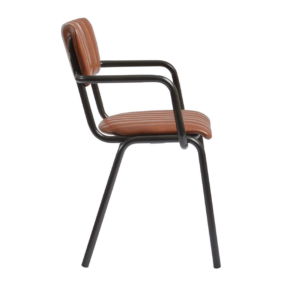 Tavo Stacking Ribbed Armchair Vintage Tan