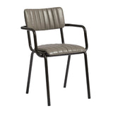 Tavo Stacking Ribbed Armchair Vintage Dark Grey