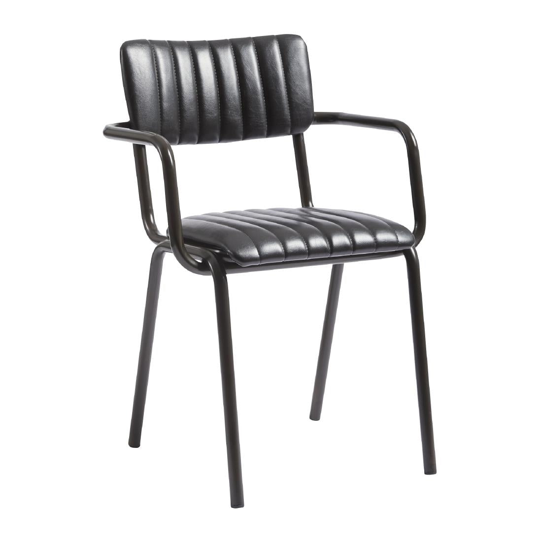 Tavo Stacking Ribbed Armchair Vintage Black