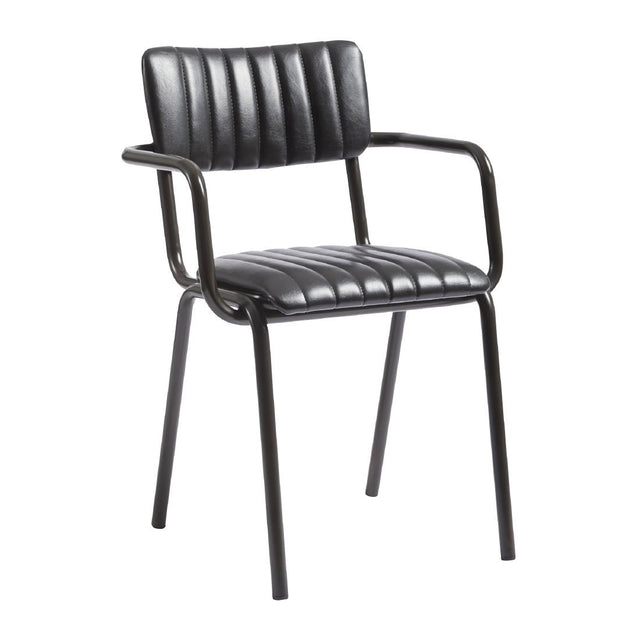 Tavo Stacking Ribbed Armchair Vintage Black