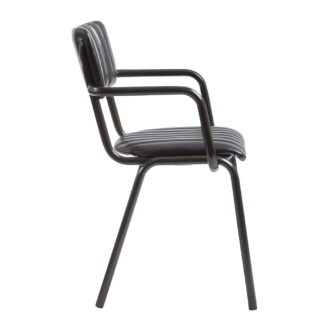 Tavo Stacking Ribbed Armchair Vintage Black