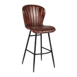 Lars Leather Bar Stool Claret Red