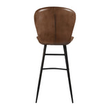Lars Leather Bar Stool Pecan Brown