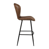 Lars Leather Bar Stool Pecan Brown