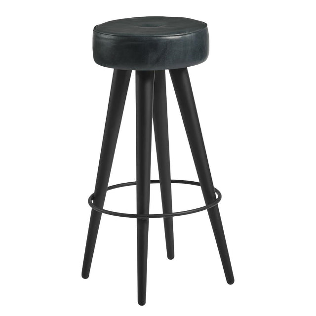 Malibu Leather Stool Vintage Grey