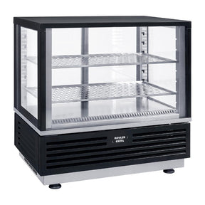 Roller Grill Countertop Display Fridge Black