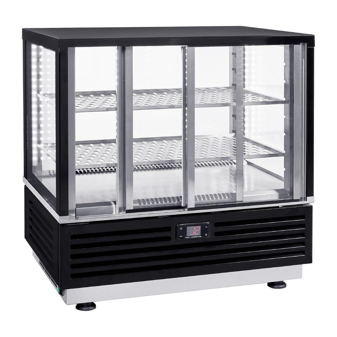 Roller Grill Countertop Display Fridge Black
