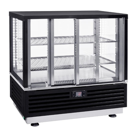 Roller Grill Countertop Display Fridge Black