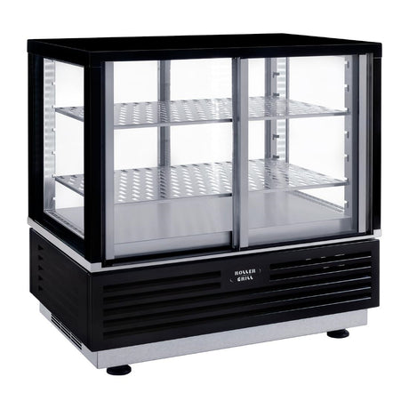 Roller Grill Self-Serve Countertop Display Fridge Black