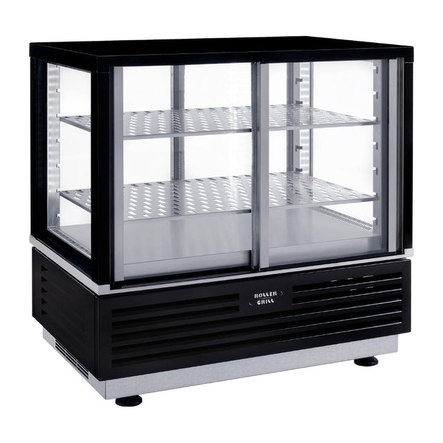 Roller Grill Self-Serve Countertop Display Fridge Black