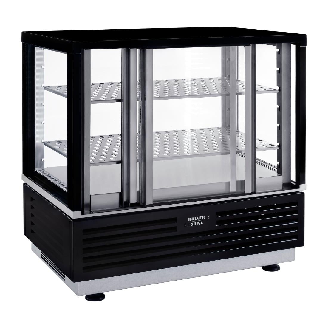Roller Grill Self-Serve Countertop Display Fridge Black