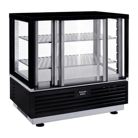 Roller Grill Self-Serve Countertop Display Fridge Black