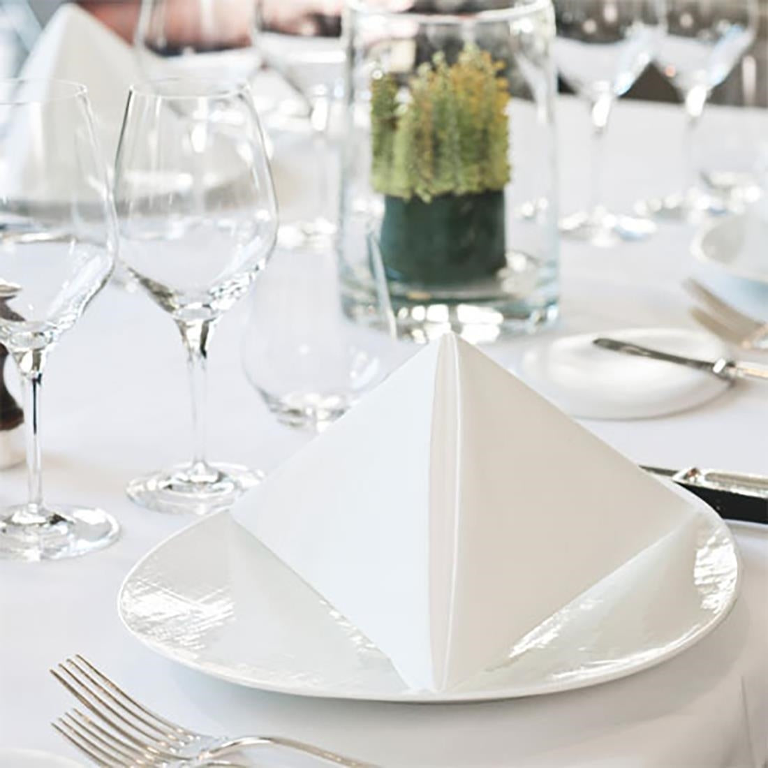 Tork LinStyle Dinner Napkins White 400x400mm (14 Pack)