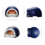 DeliVita Dual Fuel Gas Pizza Oven Jubilee Blue