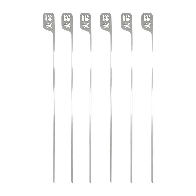 Kasai Hibachi Stainless Steel Skewers (6 Pack)