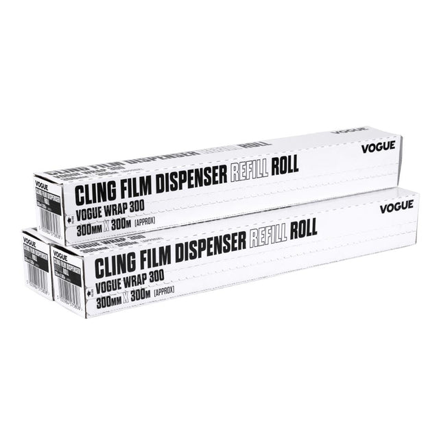 Vogue Wrap300 Cling Film Refills 300mm x 300m (3 Pack)