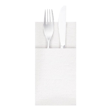 Tork LinStyle Cutlery Bag Napkins White (14 Pack)