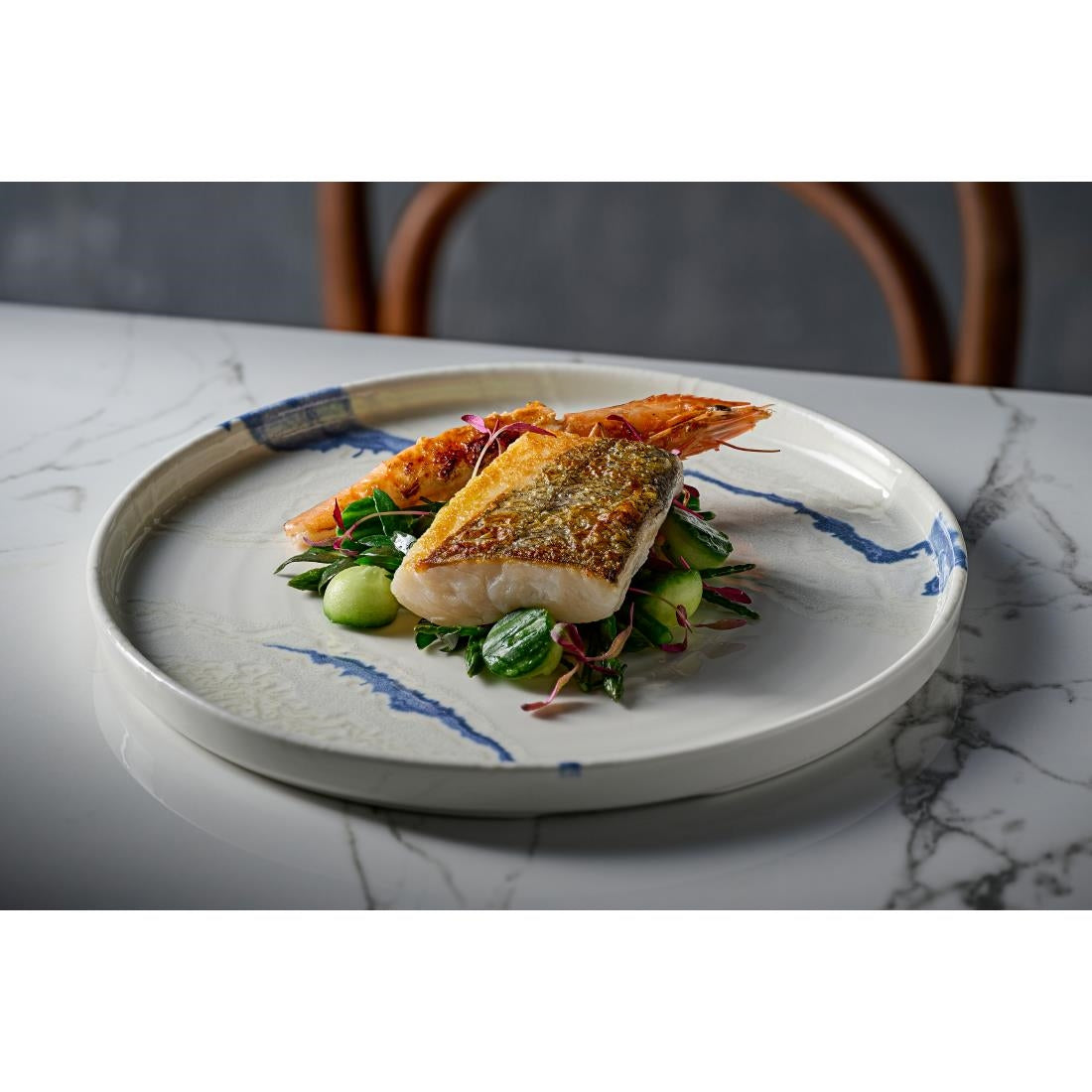 Churchill Tide Accents Walled Plates Blue 260mm (6 Pack)