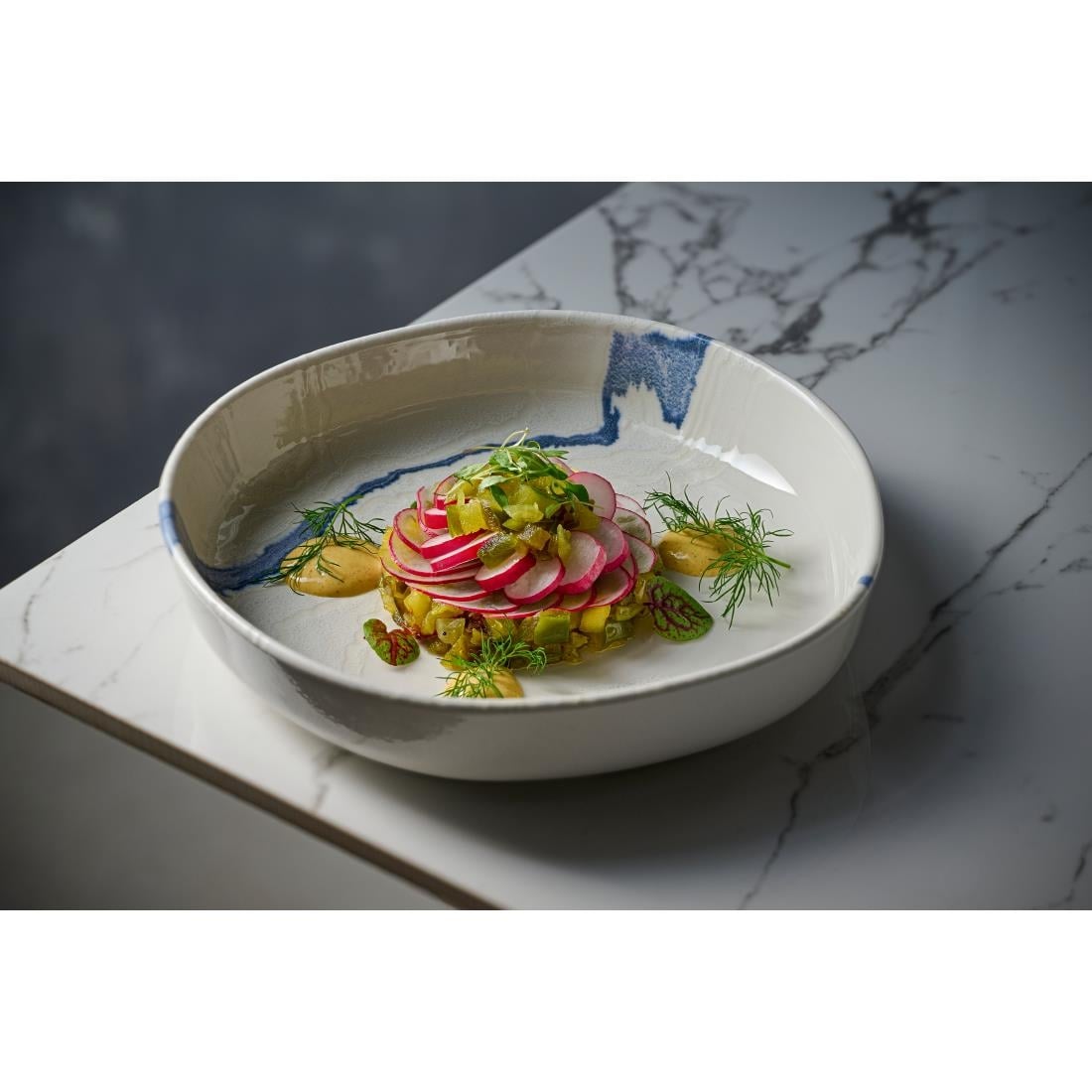Churchill Tide Accents Walled Bowls Blue 200mm (6 Pack)