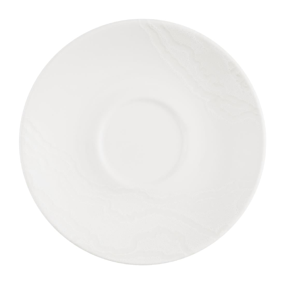 Churchill Inked Tide Café Cappuccino Saucers White 156mm (12 Pack)