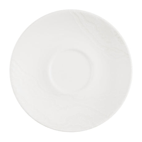 Churchill Inked Tide Café Cappuccino Saucers White 156mm (12 Pack)