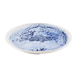 Churchill Inked Fresco Natural Footed Plates Blue 255mm (6 Pack)