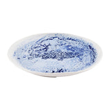 Churchill Inked Fresco Natural Footed Plates Blue 165mm (6 Pack)
