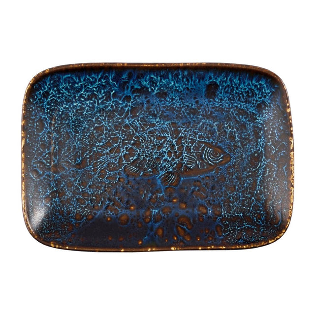 Churchill Inked Fresco Cascade Natural Deep Trays Blue 260x180mm (6 Pack)
