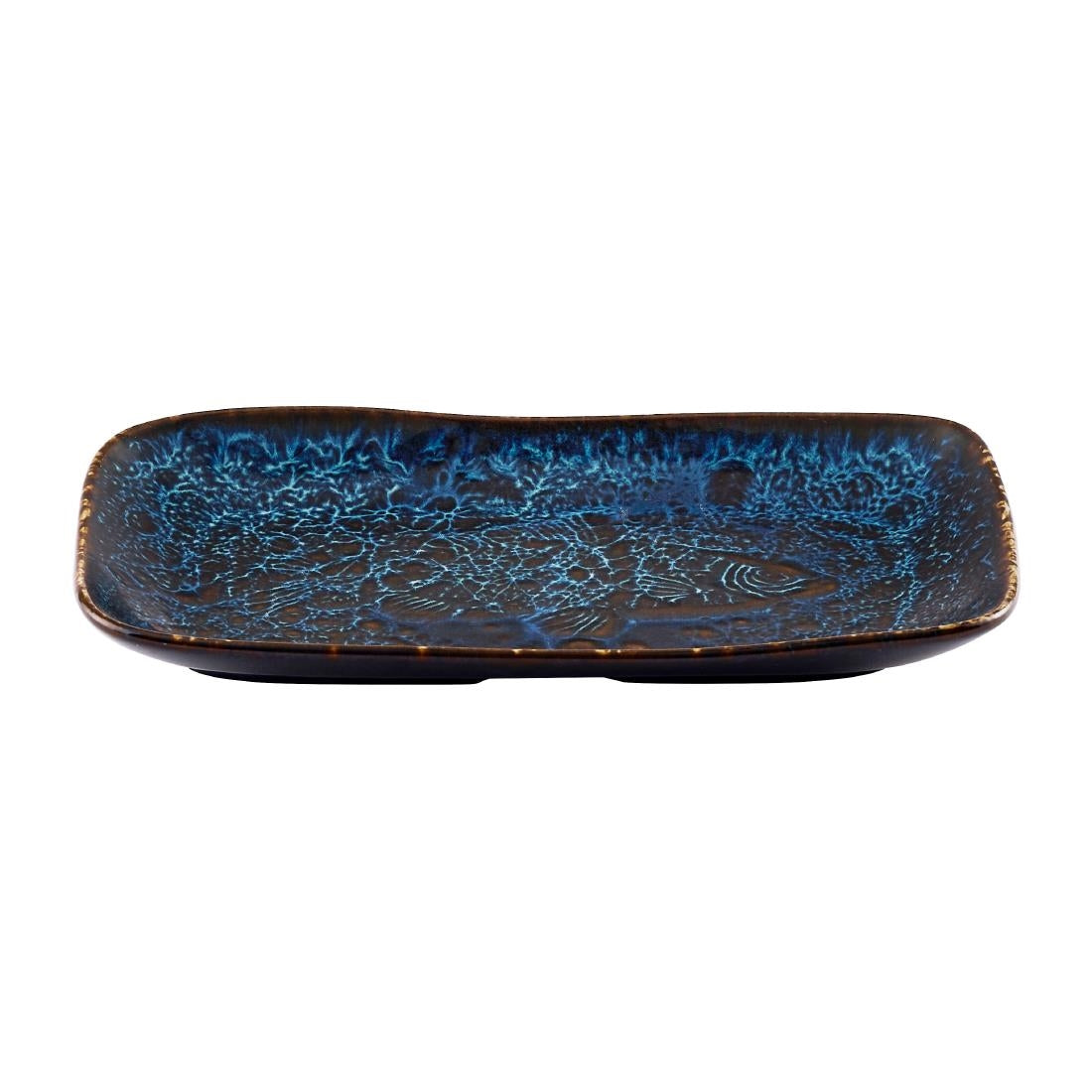 Churchill Inked Fresco Cascade Natural Deep Trays Blue 260x150mm (6 Pack)