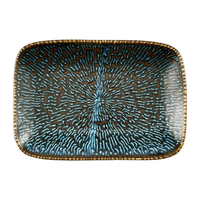 Churchill Inked Cascade Natural Deep Trays Sapphire Blue 260x180mm (6 Pack)
