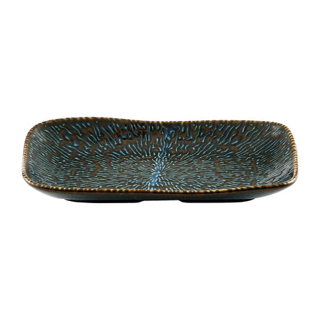 Churchill Inked Cascade Natural Deep Trays Sapphire Blue 260x150mm (6 Pack)