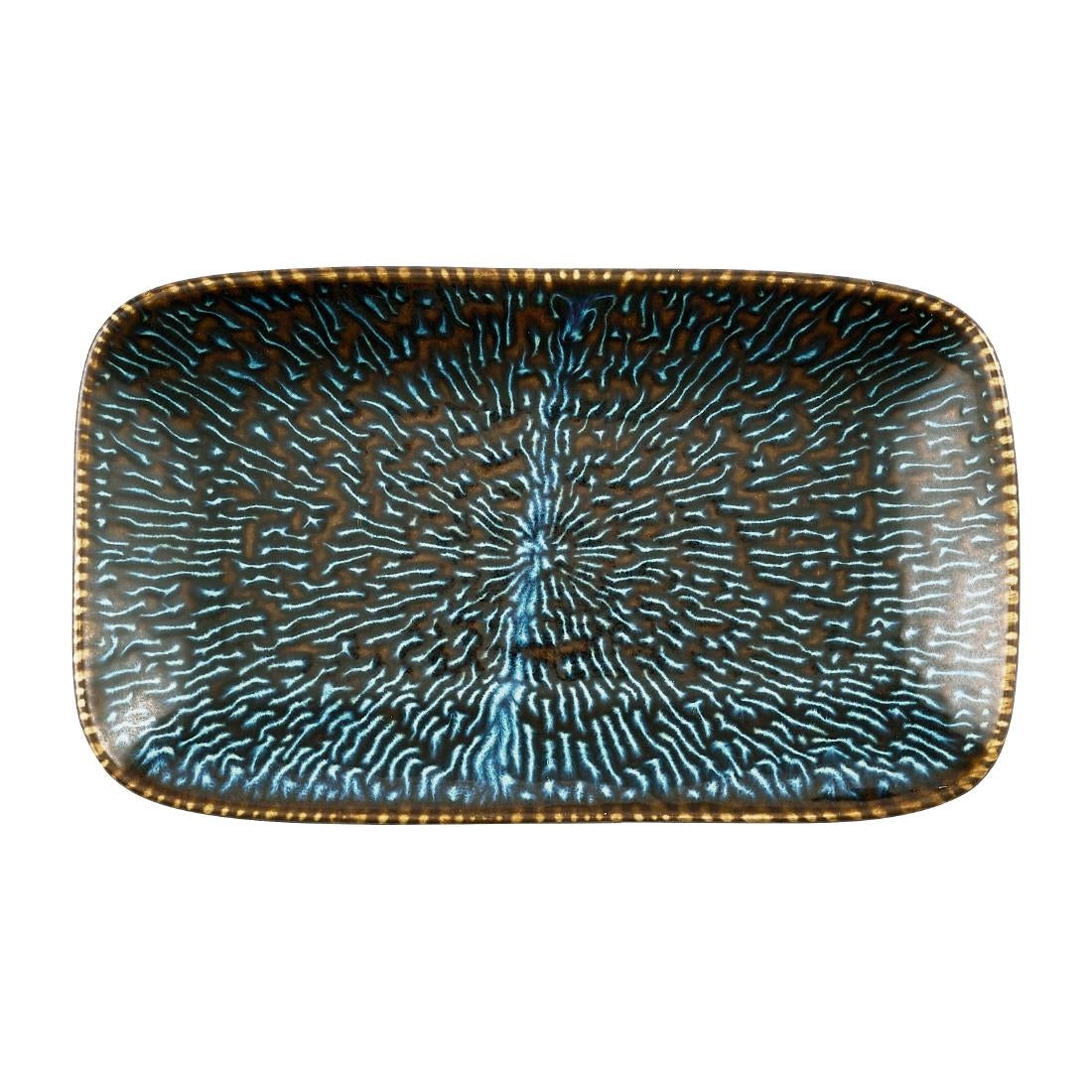 Churchill Inked Cascade Natural Deep Trays Sapphire Blue 220x130mm (6 Pack)