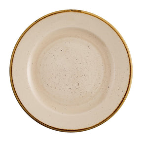 Churchill Stonecast Profile Rimmed Plates Nutmeg Cream 210mm (12 Pack)
