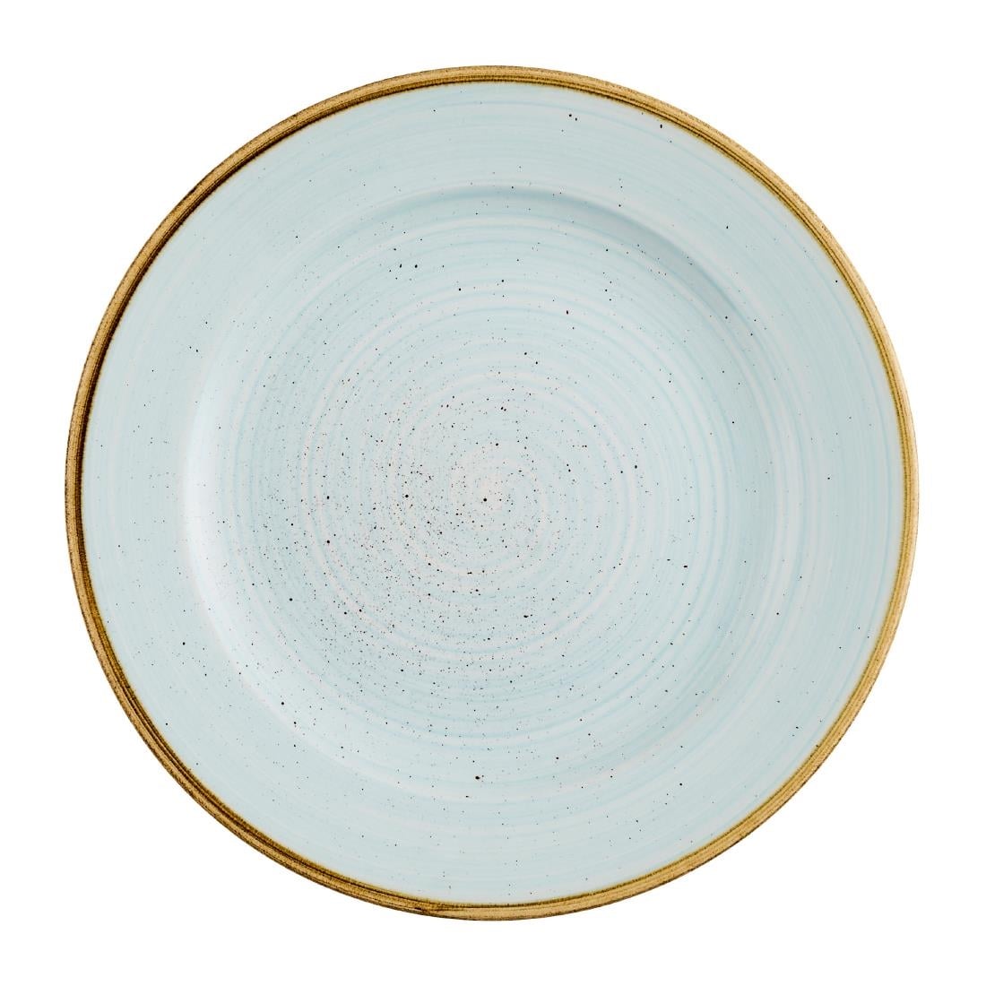 Churchill Stonecast Profile Rimmed Plates Duck Egg Blue 210mm (12 Pack)