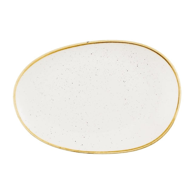 Churchill Stonecast Opal Platters Barley White 345x235mm (6 Pack)