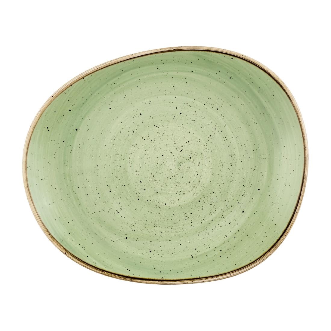 Churchill Stonecast Opal Plates Sage Green 280mm (12 Pack)