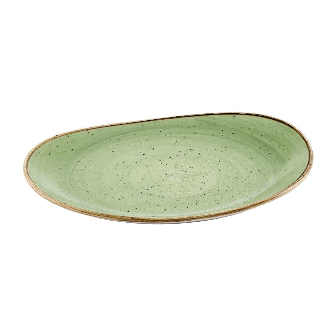Churchill Stonecast Opal Plates Sage Green 210mm (12 Pack)
