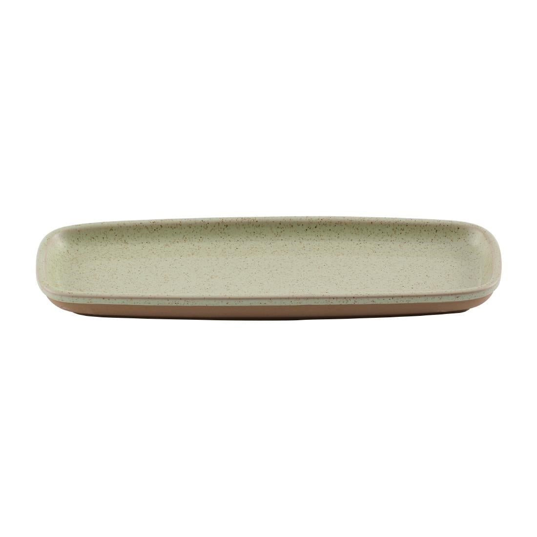 Churchill Emerge Oblong Trays Speckled Green 251x100mm (6 Pack)