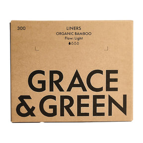 Grace & Green Organic Bamboo Liners (300 Pack)