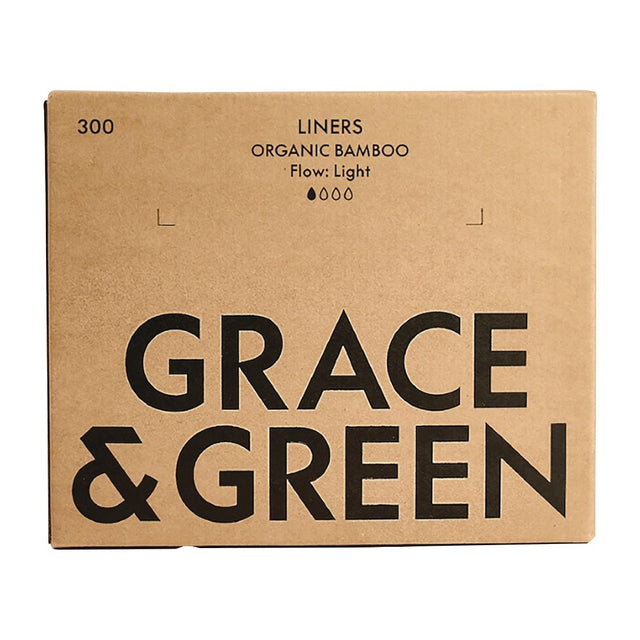 Grace & Green Organic Bamboo Liners (300 Pack)