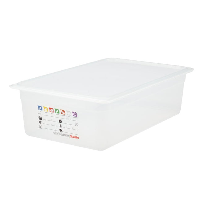 Cambro Safetrak IML Polypropylene Food Storage Container 1/1 GN 150mm