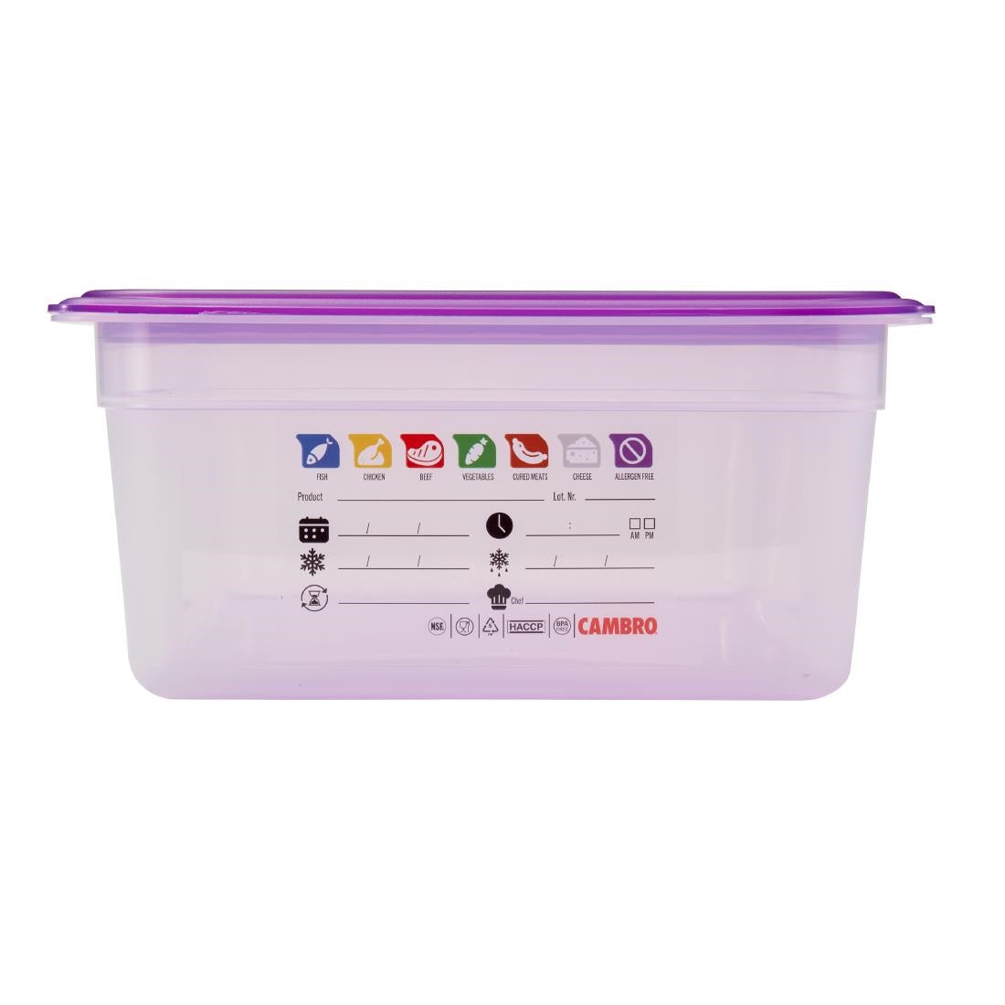 Cambro Safetrak IML Polypropylene Food Storage Container 1/1 GN 150mm