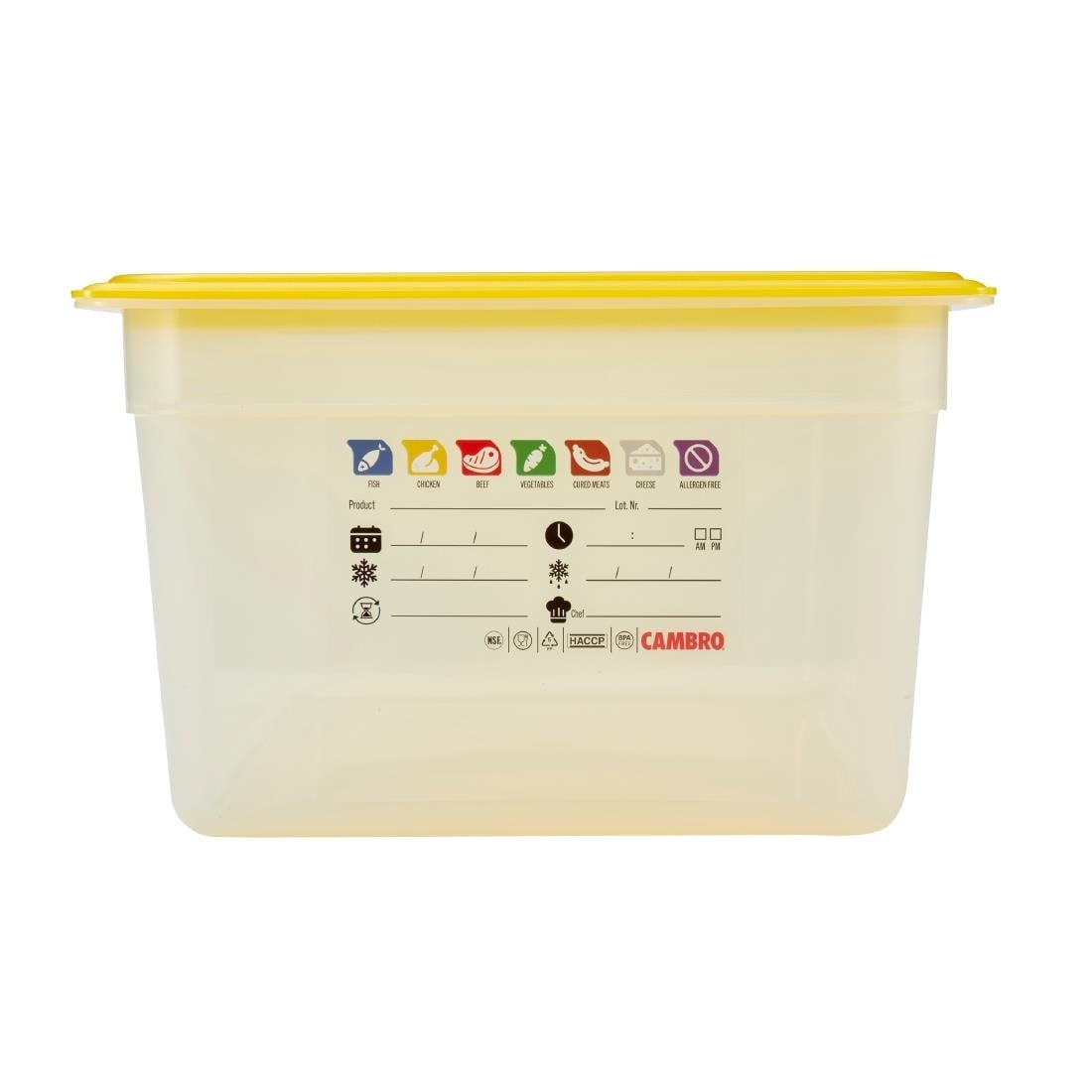 Cambro Safetrak IML Polypropylene Food Storage Container 1/1 GN 200mm