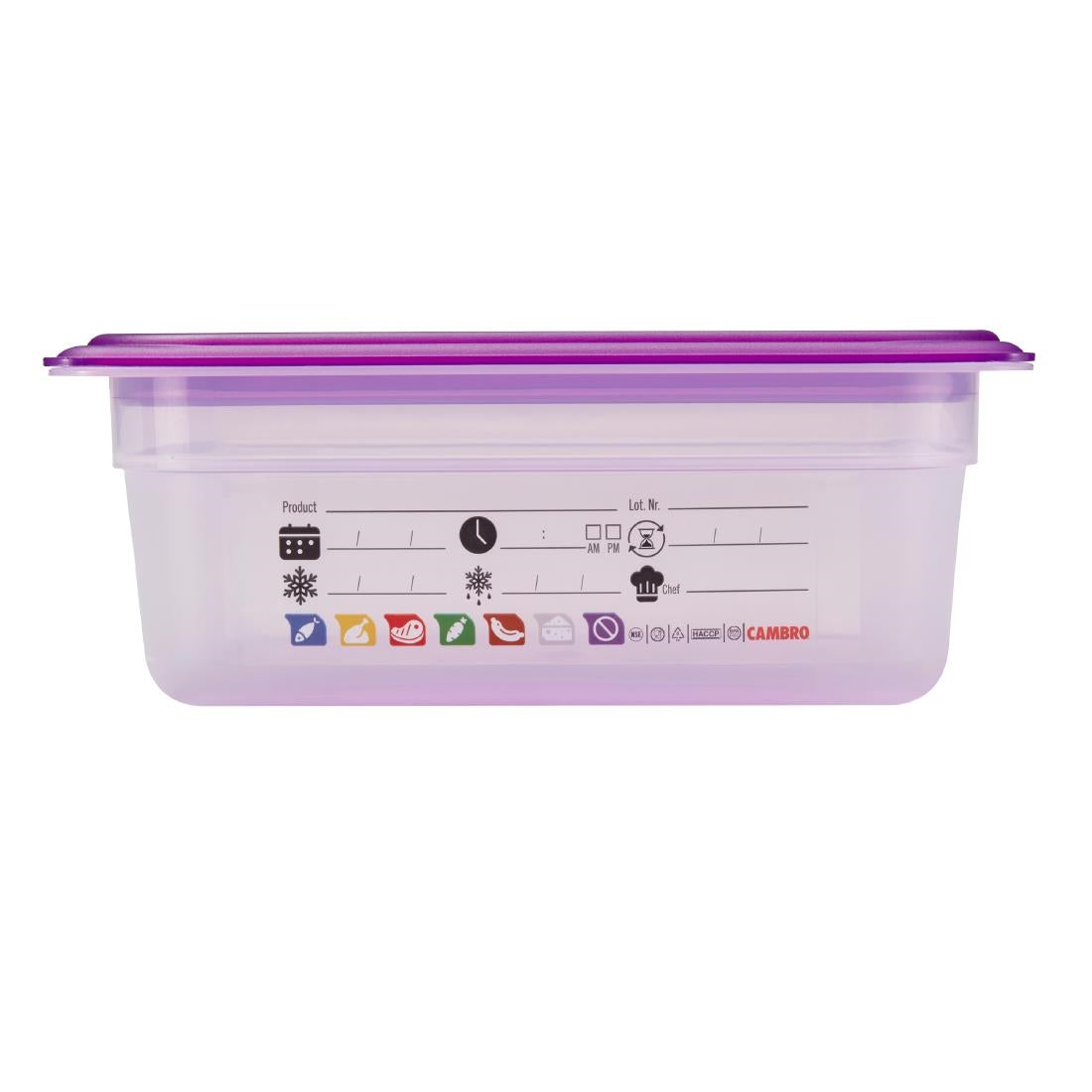 Cambro Safetrak IML Polypropylene Food Storage Container 1/2 GN 100mm