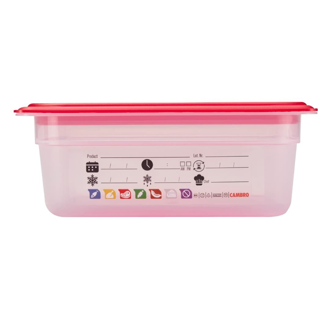 Cambro Safetrak IML Polypropylene Food Storage Container 1/2 GN 100mm