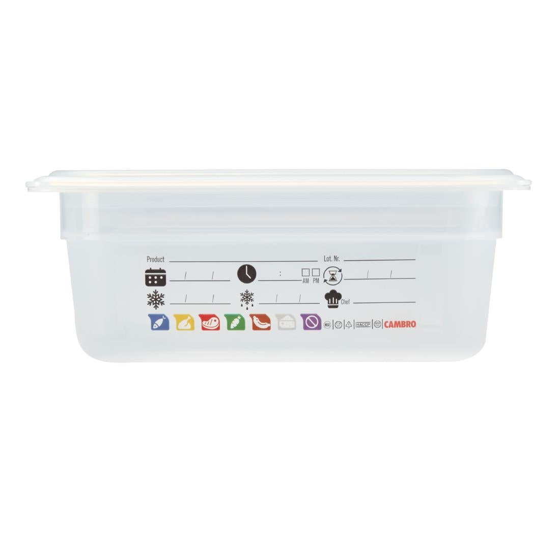 Cambro Safetrak IML Polypropylene Food Storage Container 1/2 GN 100mm