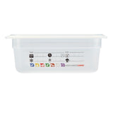 Cambro Safetrak IML Polypropylene Food Storage Container 1/2 GN 100mm