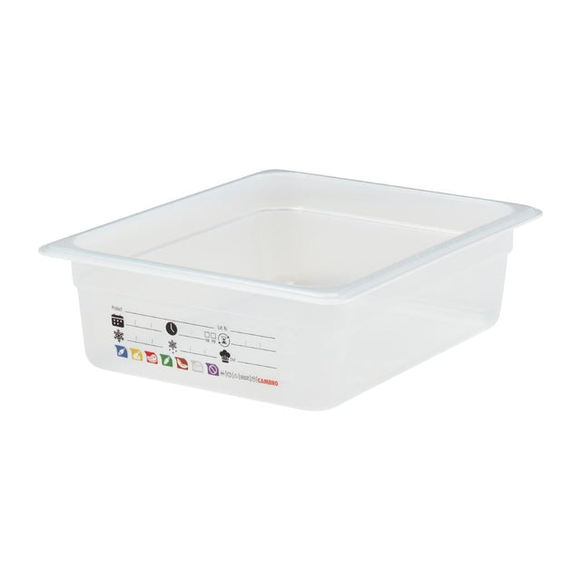 Cambro Safetrak IML Polypropylene Food Storage Container 1/2 GN 100mm