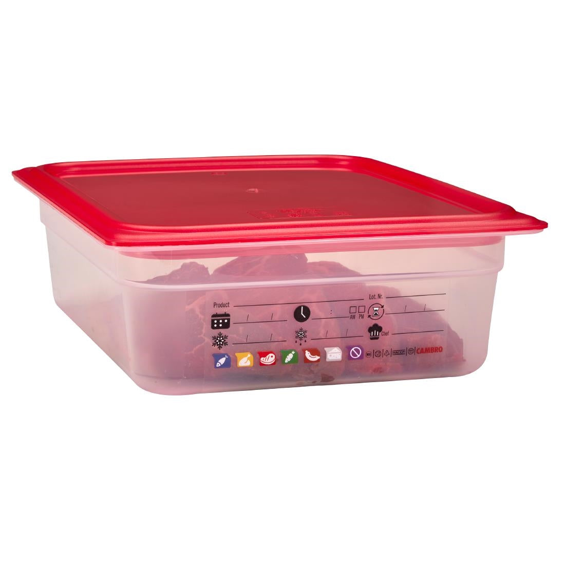 Cambro Safetrak IML Polypropylene Food Storage Container 1/2 GN 100mm