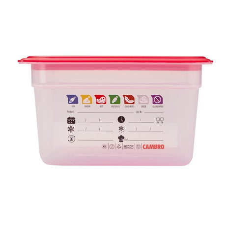 Cambro Safetrak IML Polypropylene Food Storage Container 1/2 GN 150mm